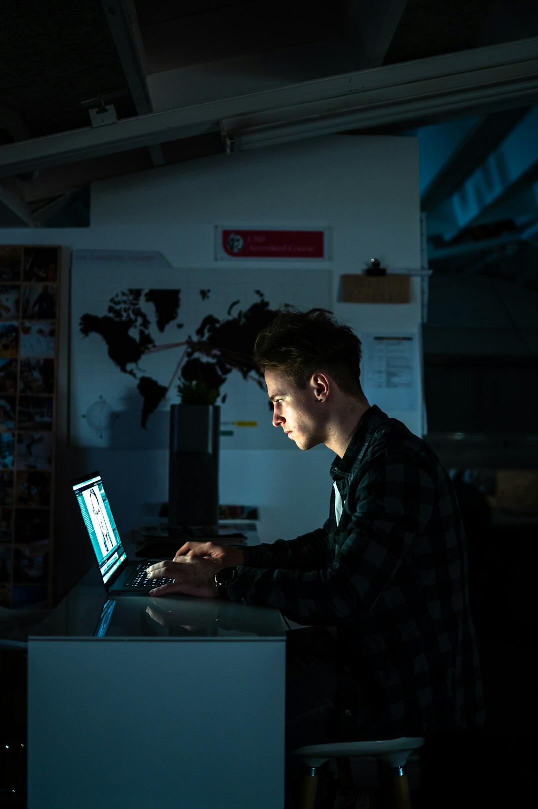 developer working on laptop